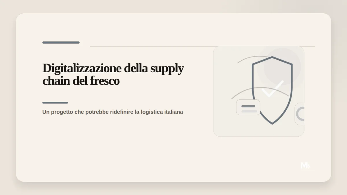 Immagine rappresentativa di una supply chain digitale nel settore del fresco
