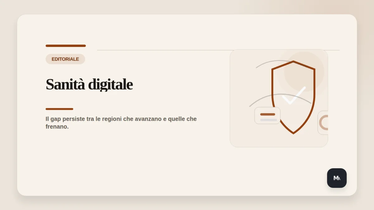 Immagine rappresentativa del tema sanità digitale